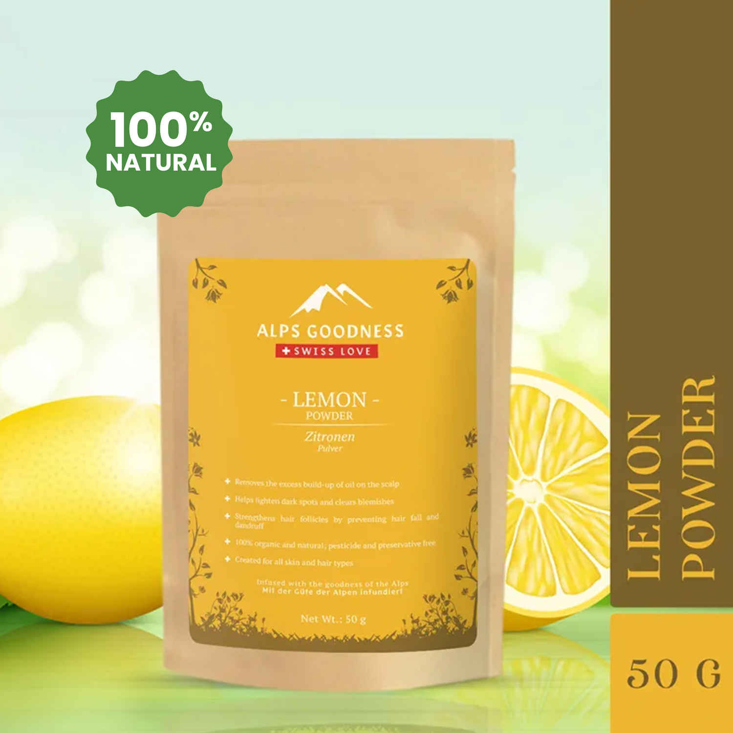 Buy Alps Goodness Powder - Lemon (50 gm) - Purplle