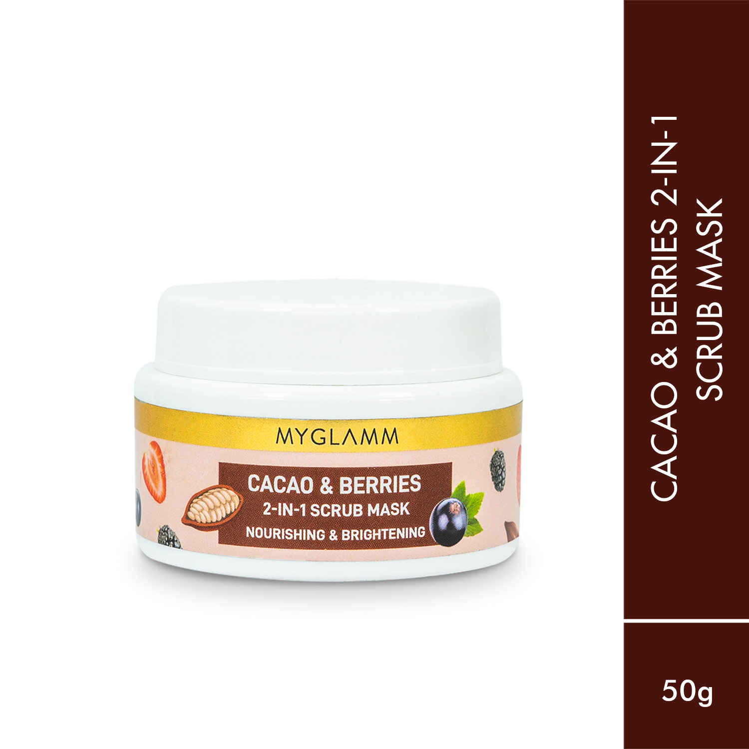 Buy MyGlamm Super Foods Cacao & Berries 2-In-1 Scrub Mask (50 g) - Purplle