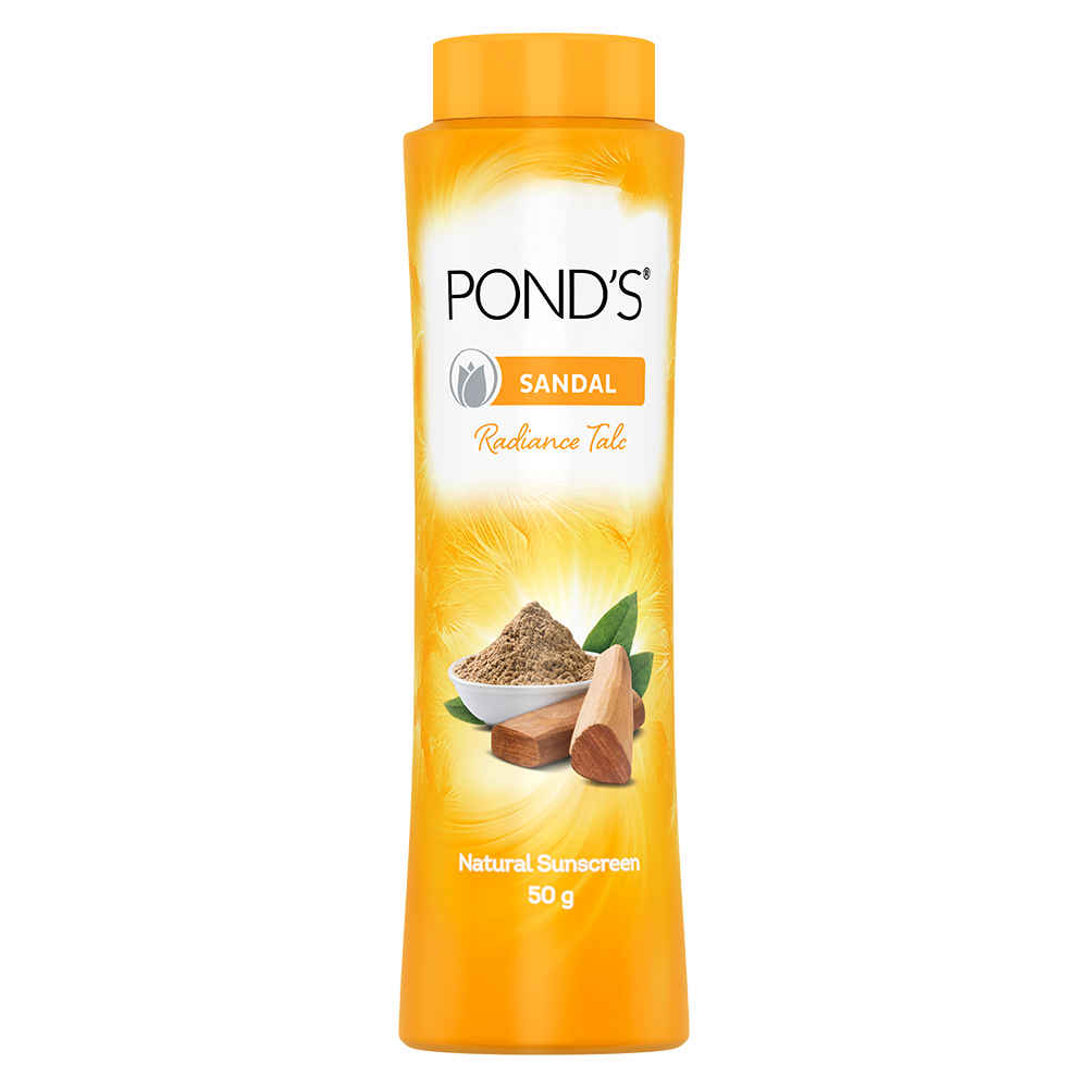 Buy POND'S Sandal Radiance Talcum Powder Natural Sunscreen (50 g) - Purplle