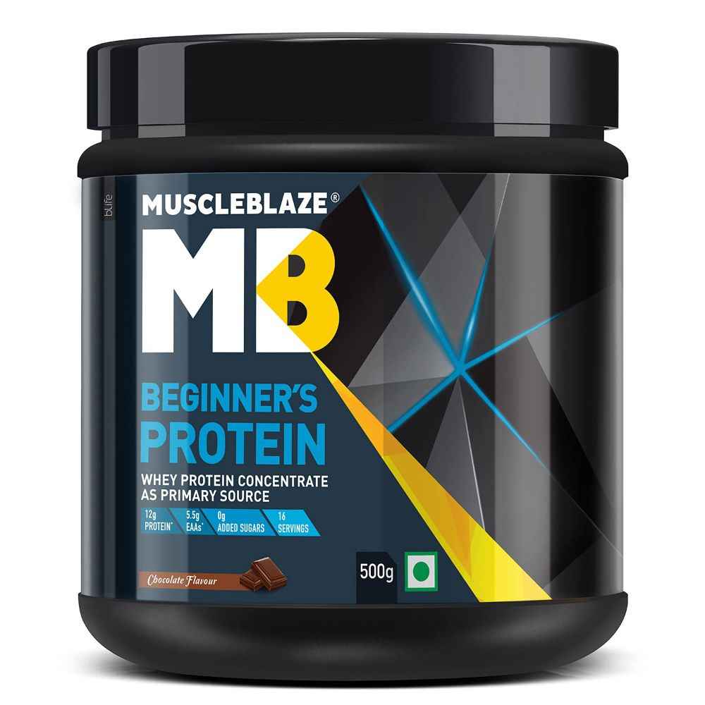 Buy MuscleBlaze Beginner's Whey Protein Supplement (Chocolate, 500 g) - Purplle