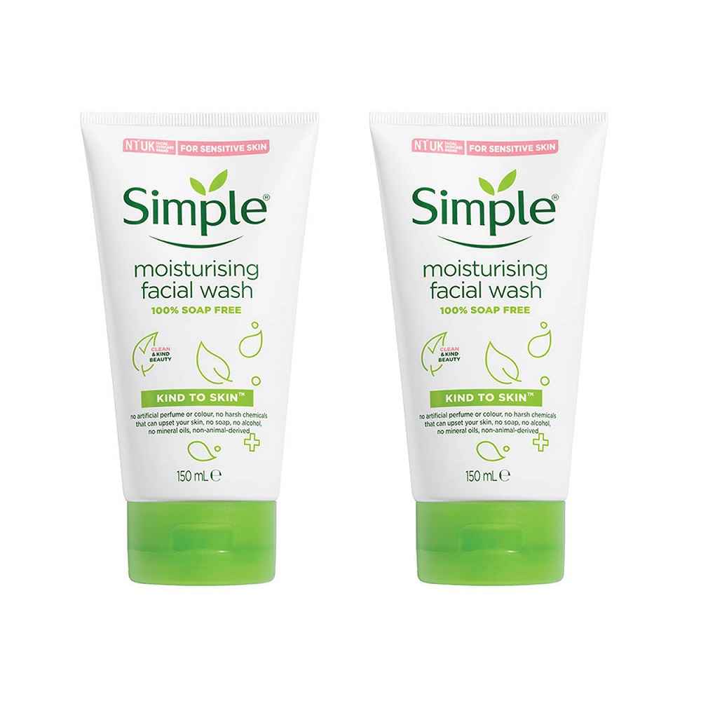 Buy Simple Kind To Skin Moisturising Facial Wash 150 ml (Pack of 2) - Purplle
