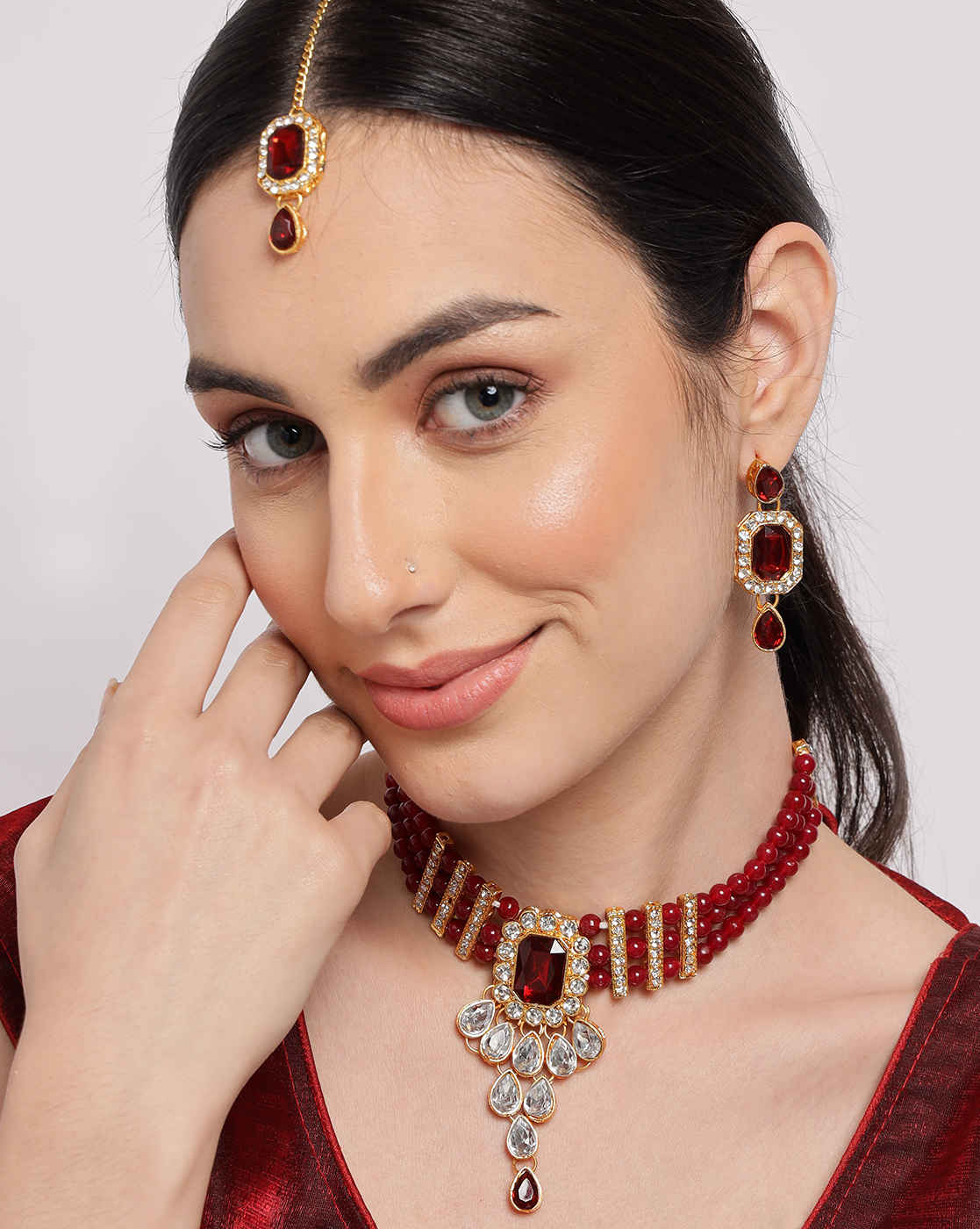 Buy SOHI Gold-Plated Contemporary Jewellery Set - Purplle