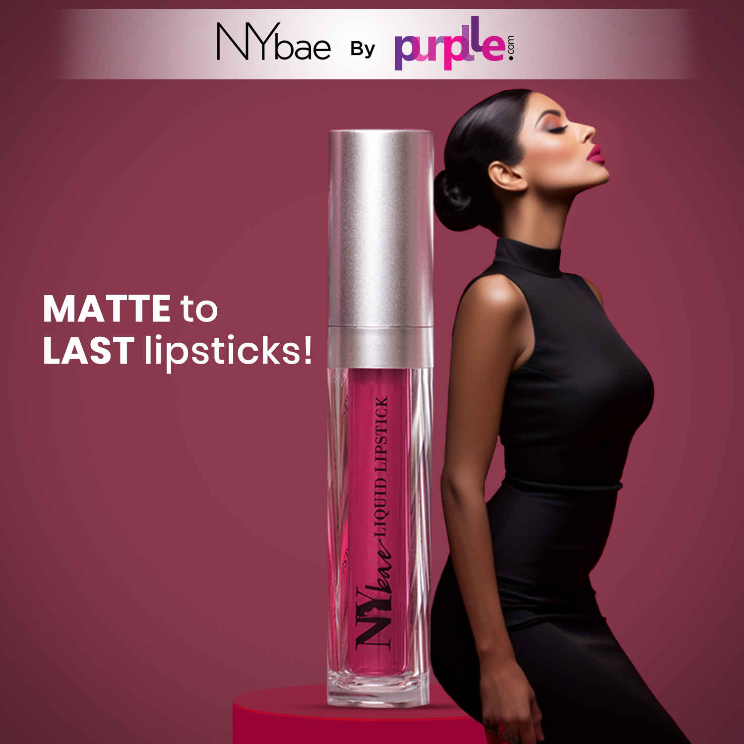 Buy NY Bae Confessions Liquid Lipstick | Lip & Cheek Tint | Purple Lipstick | Matte Finish | Long Lasting - Binge-ing 2 (4.5 ml) - Purplle