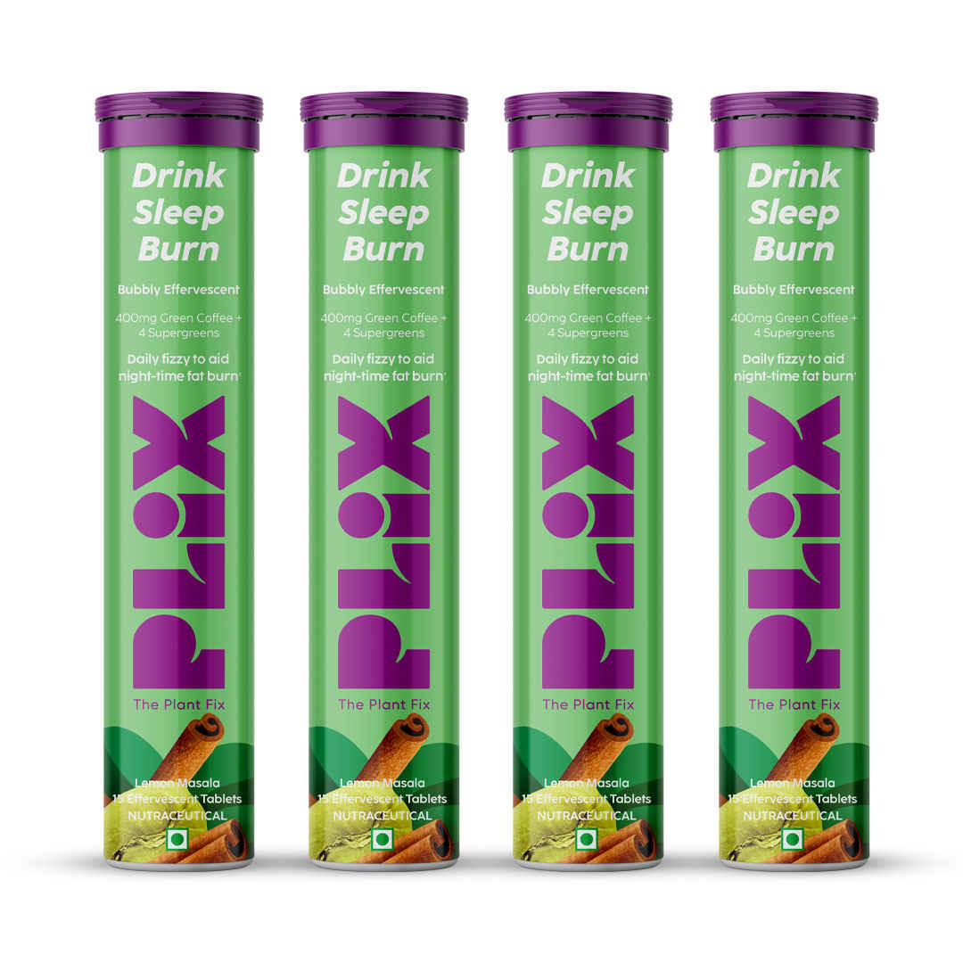 Buy PLIX Green Coffee Bean, Lemon Twist Flavour, Pack of 4 - Purplle