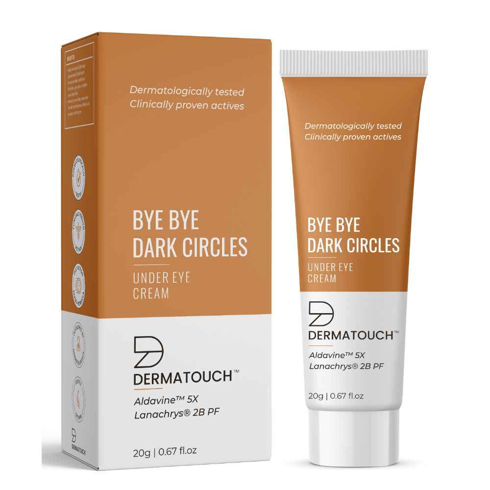 Buy DERMATOUCH Bye Bye Dark Circles Under Eye Cream || Reduces Eye Puffiness, Eye Bags || Improves Firmness under the Eye Skin || Under Eye Cream for Dark Circle - 20G - Purplle