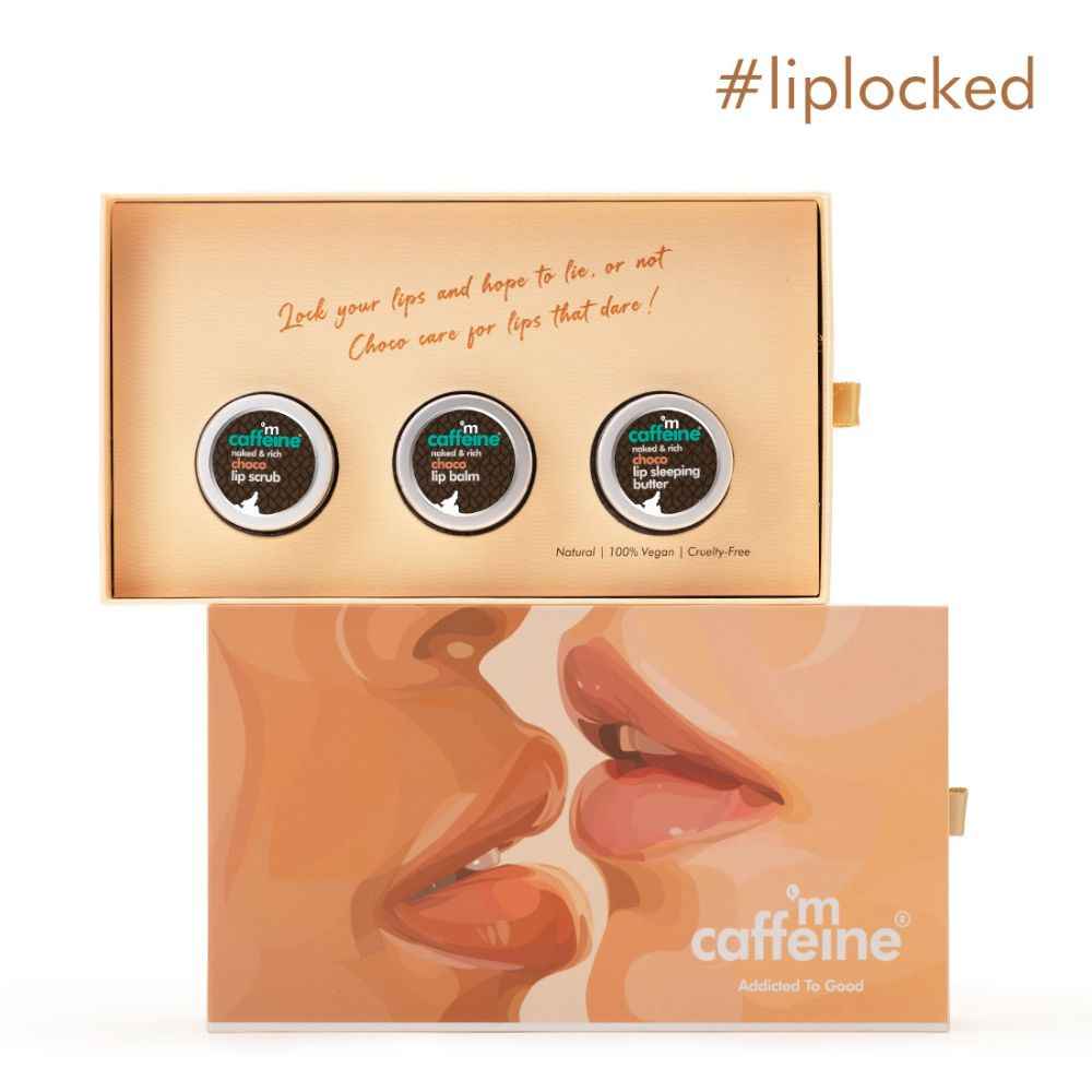 Buy mCaffeine Choco Kissed Lip Gift Kit - Rich Choco Indulgence | Rakhi Day Gift Box | 100% Vegan Products - 530 gm - Purplle