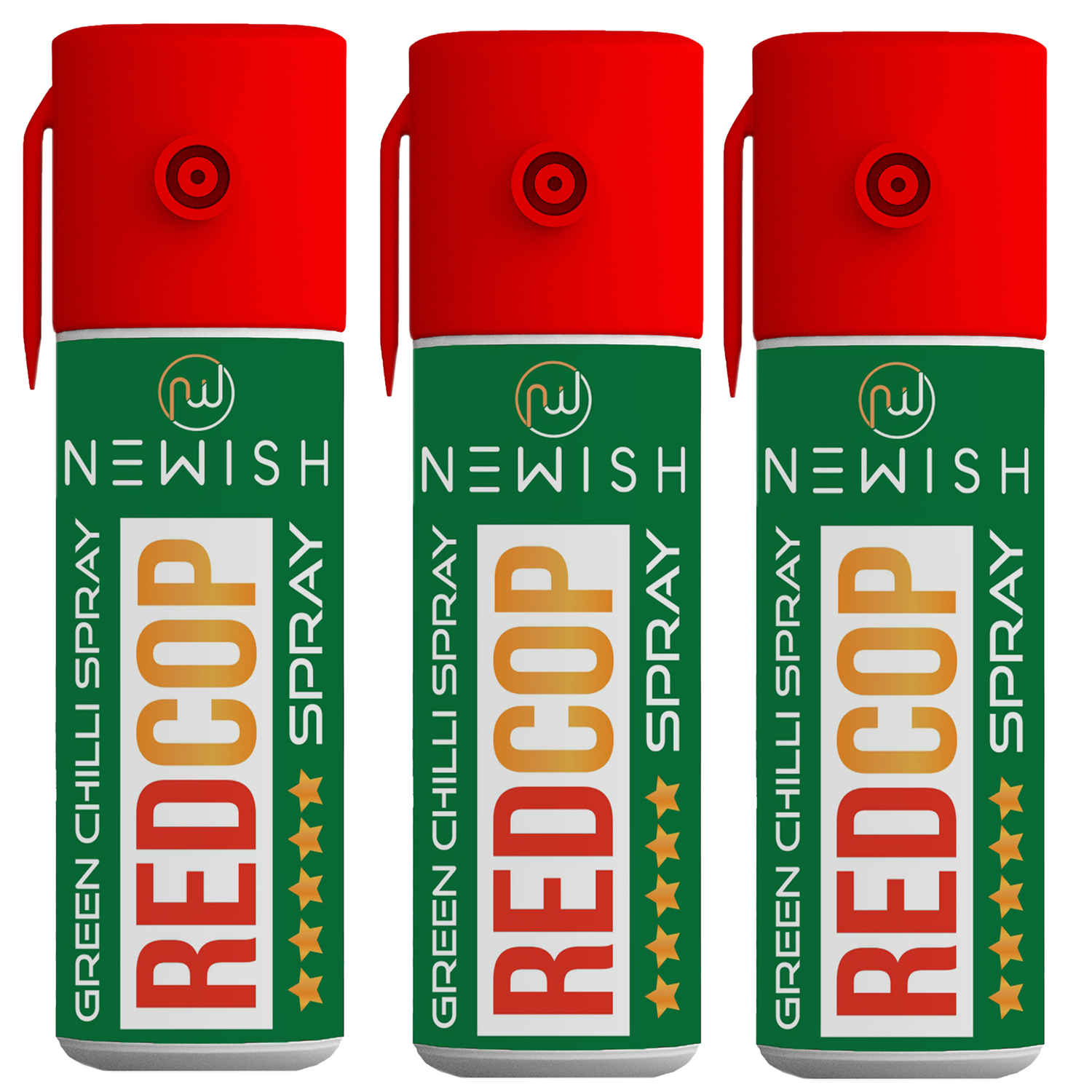 Buy Newish Powerful Self Defence Green Chilli Pepper Spray For Protection & Safety (Pack of 3) For Men & Women 55ml / 35gms - Purplle