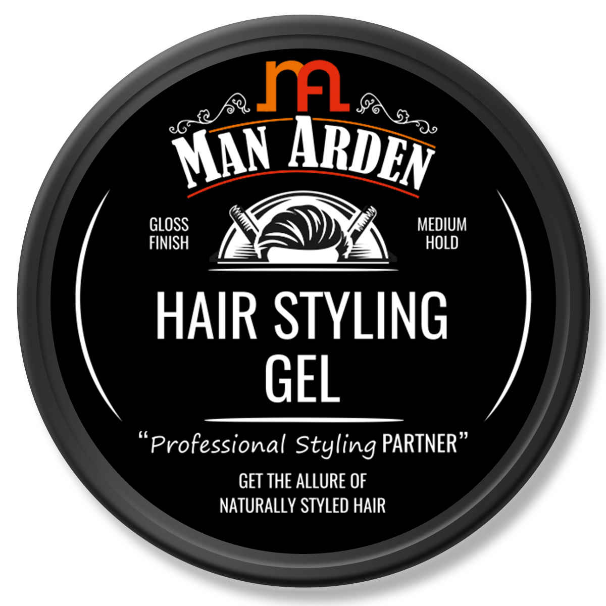Buy Man Arden Hair Styling Gel Professional Styling For Gloss Finish, Medium Hold, Easy Wash Off, Anytime Re-Stylable (50 g) - Purplle