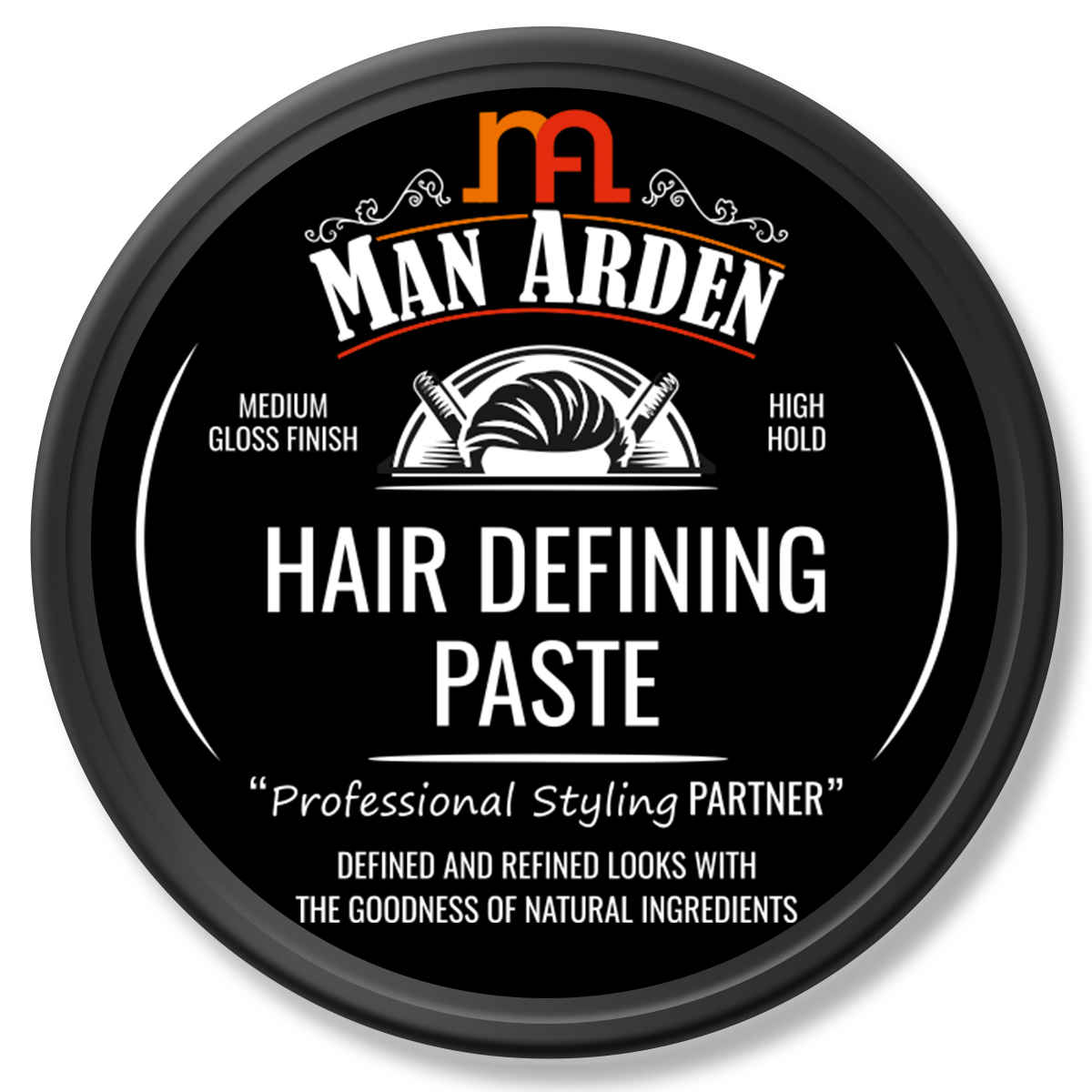Buy Man Arden Hair Defining Paste Professional Styling For Hair Volume, Dry Hair - Medium Gloss Finish, High Hold Long Lasting, Easy Wash Off, Anytime Re-Stylable (50 g) - Purplle