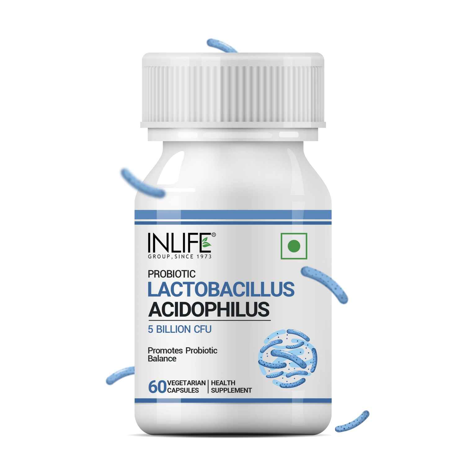 Buy INLIFE Probiotic Lactobacillus Acidophilus 5 billion CFU | Gut Health Supplement for Men Women | Digestive Health, Immunity Booster | Promotes Probiotic Balance – 60 Vegetarian Capsules - Purplle