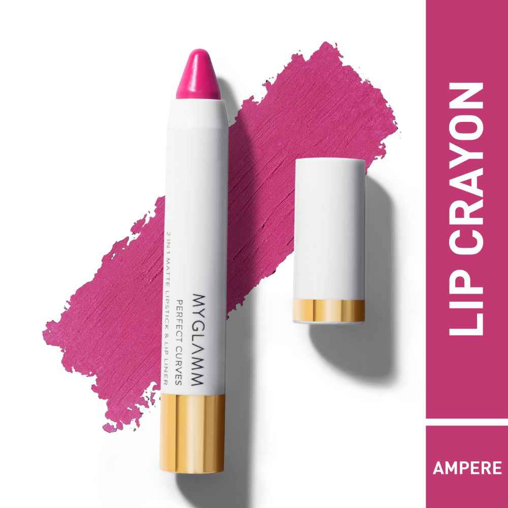 Buy MyGlamm Perfect Curves Matte Lip Crayon-Ampere-3.7gm - Purplle