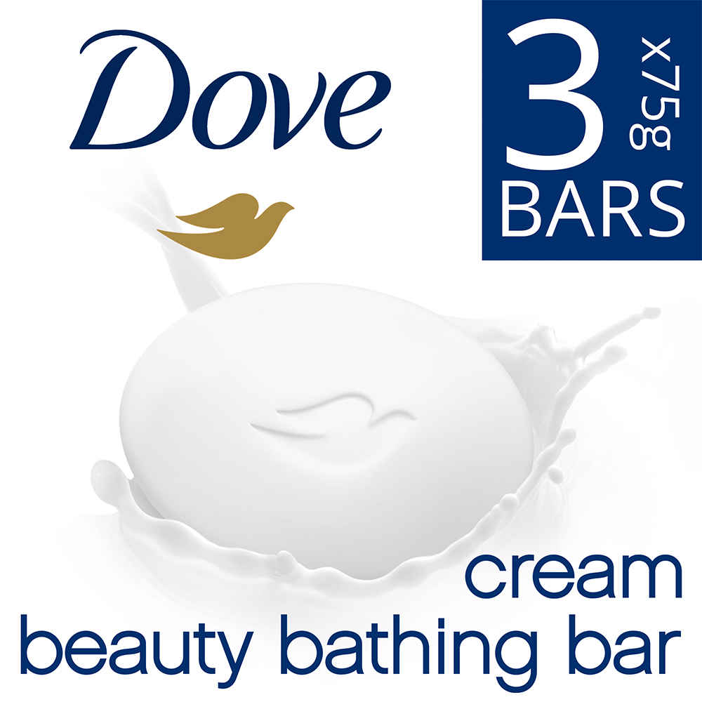 Buy Dove Cream Beauty Bathing Bar 3x75g - Purplle