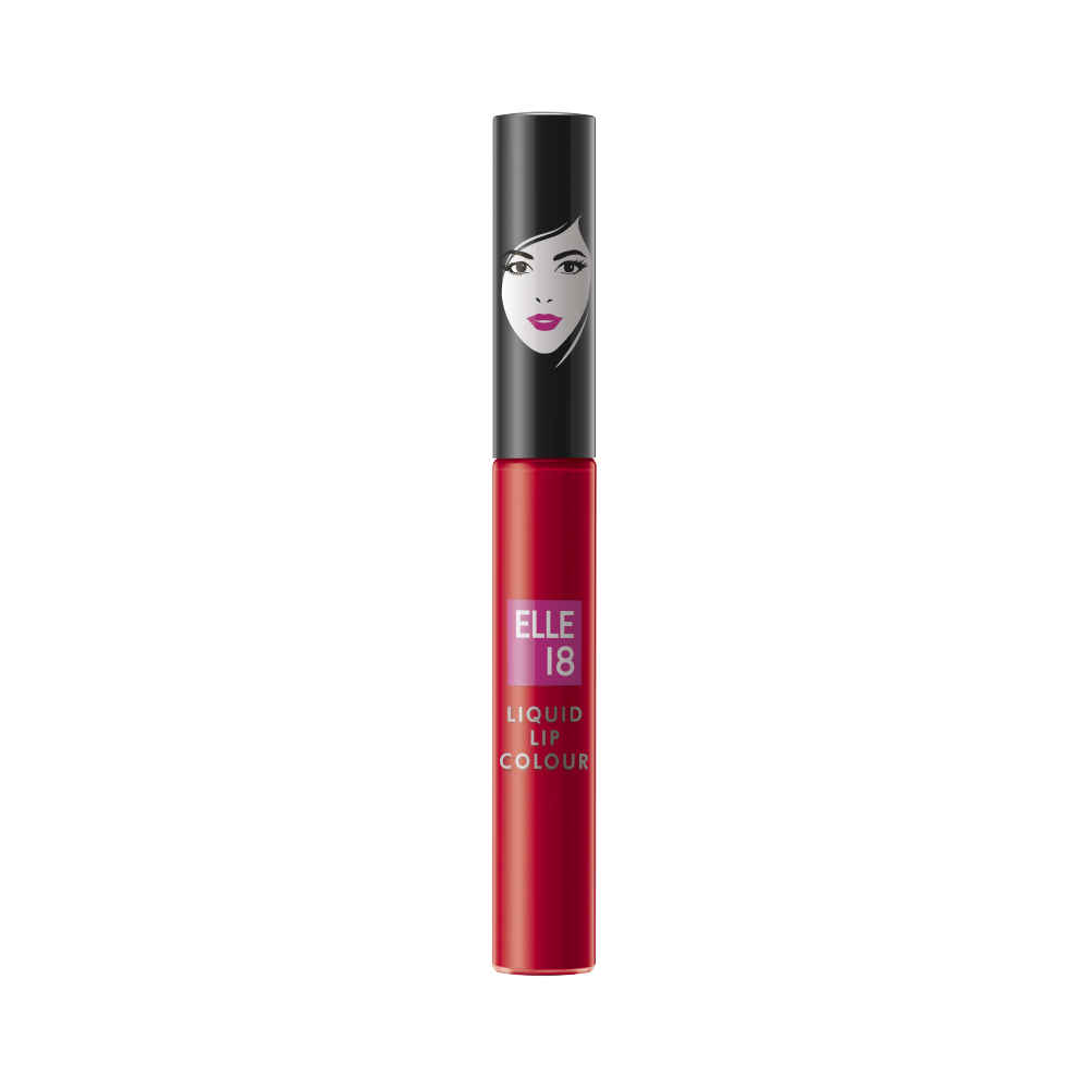 Buy Elle18 Liquid Lip Color|| Rhubarb Red|| 5.6 ml - Purplle