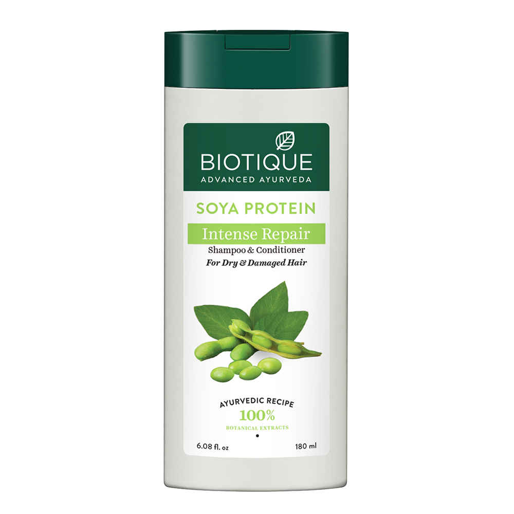 Buy Biotique Soya Protein Intense Repair Shampoo & Conditioner (180 ml) - Purplle