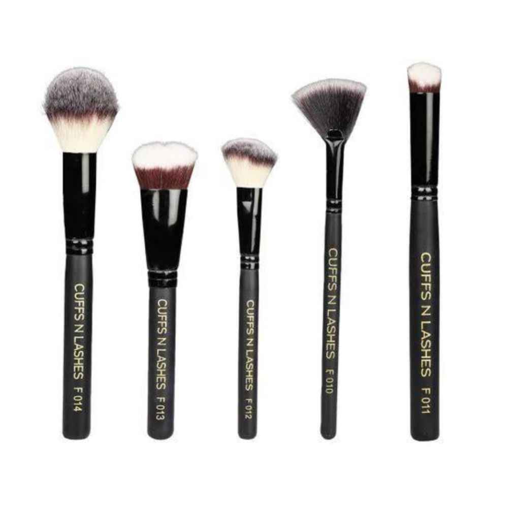 Buy Cuffs N Lashes Makeup Brushes, Face Brush, Set of 5 - Purplle