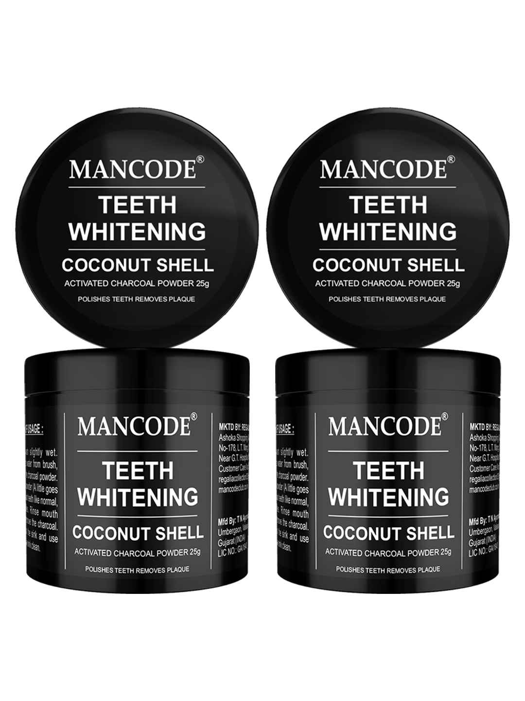 Buy Mancode Teeth Whitening,25gm Each (Pack of 2) - Purplle