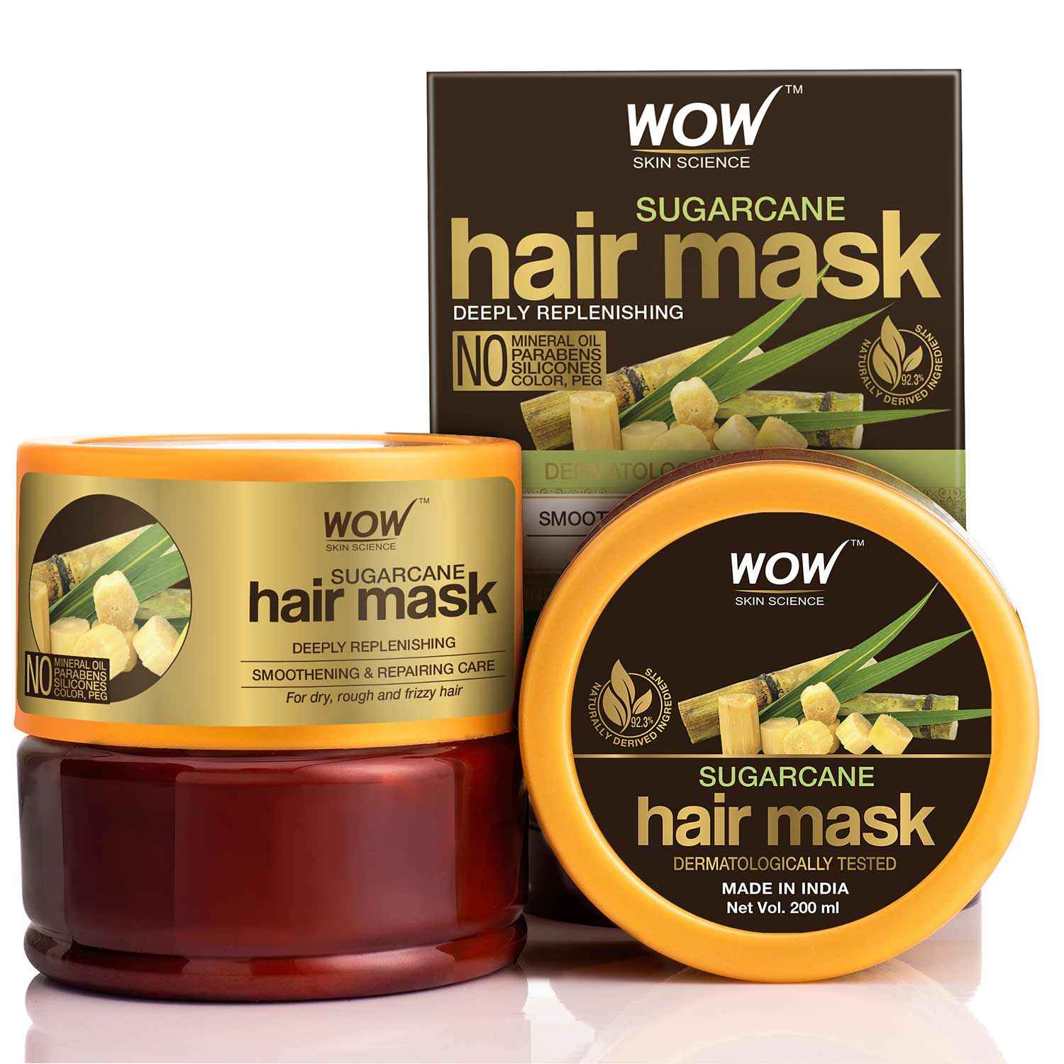 Buy Wow Skin Science Sugarcane Hair Mask For Dry, Rough & Frizzy Hair - 200 grams - Purplle