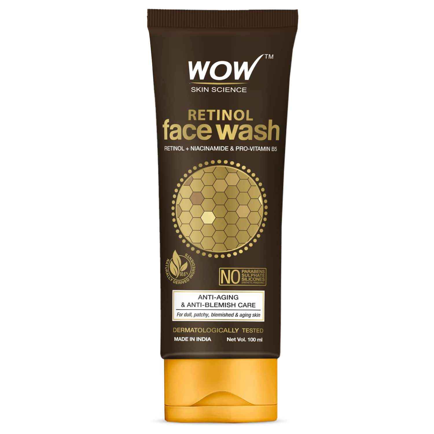 Buy WOW Skin Science Retinol Face Wash For Fine Lines, Age Spots & Blemishes (100 ml) Tube - Purplle