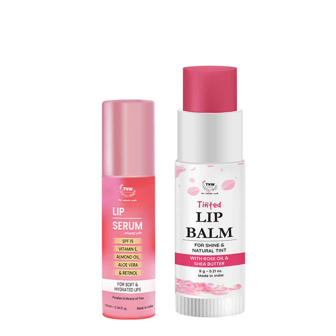 Buy Combo of 2- Lip Serum 10ml + Rose Tinted Lip Balm 6gm - Purplle