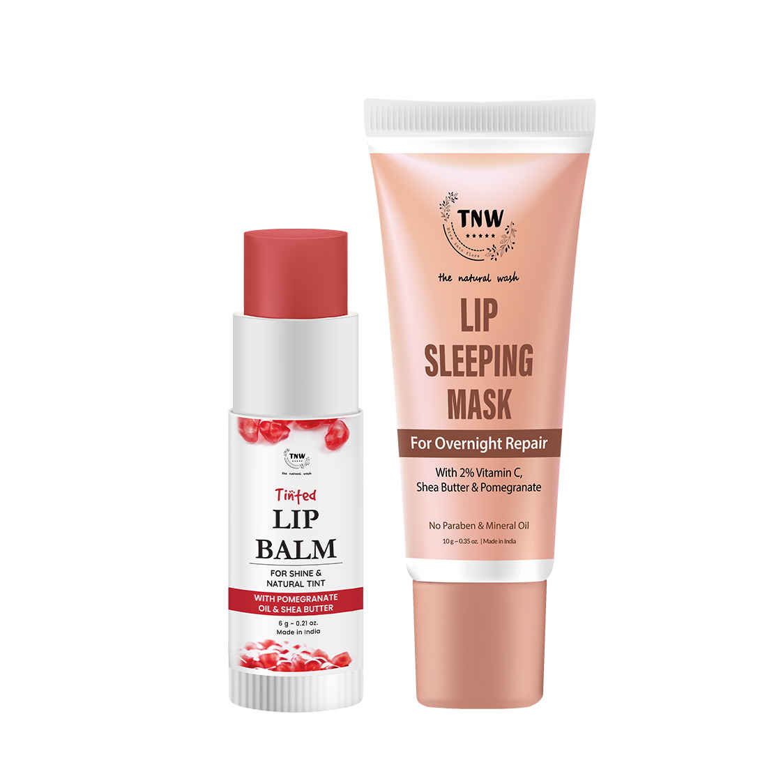 Buy Combo of 2- Lip Sleeping Mask10gm + Pomegranate Tinted Lip Balm 6gm - Purplle