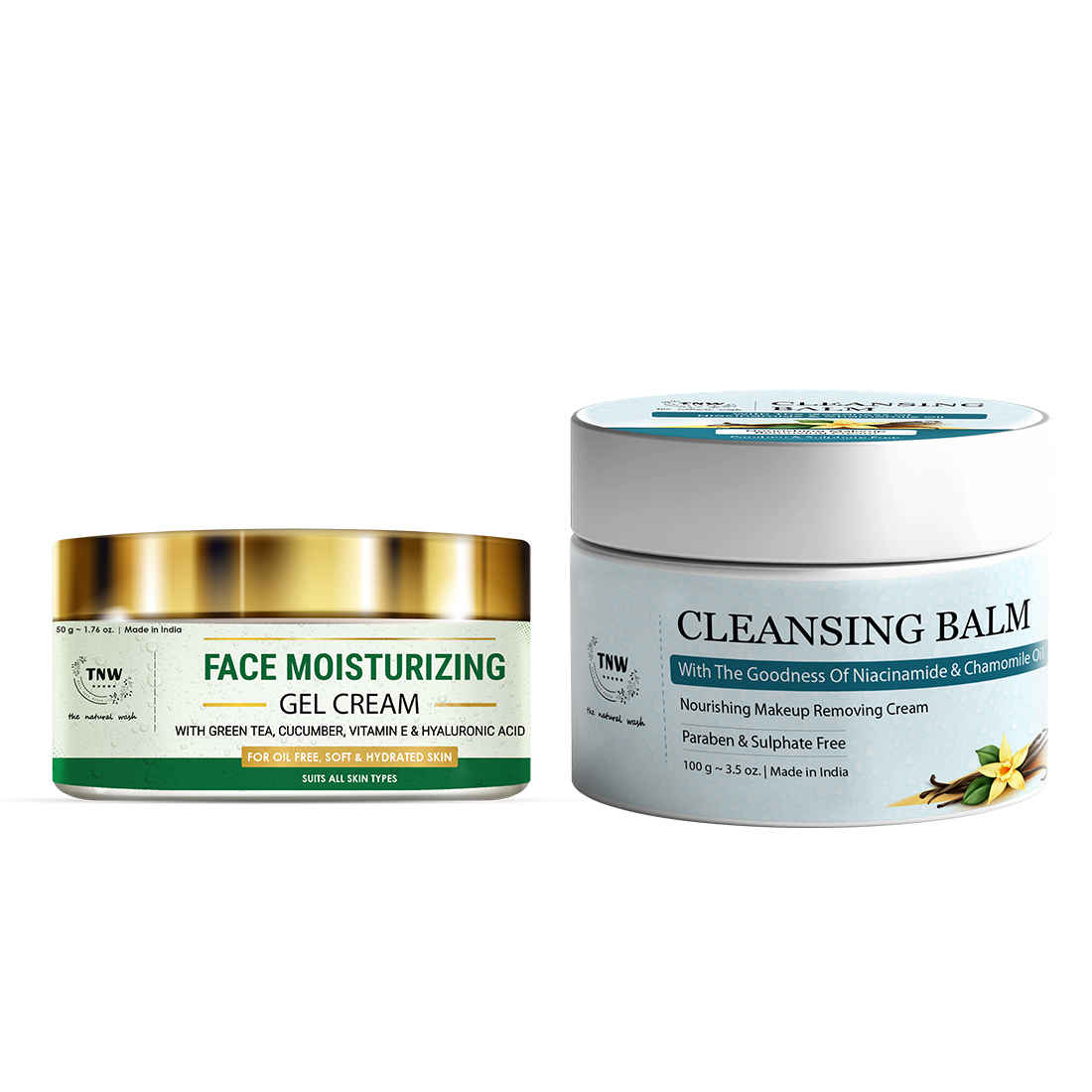 Buy Combo of 2- Cleansing Balm 100gm + Face Moisturizing Gel Cream 50gm - Purplle