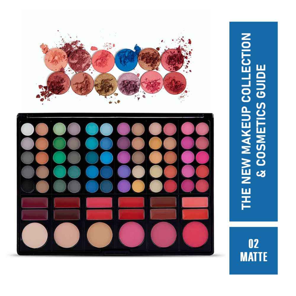 Buy Matt look The New Makeup Collection & Cosmetics Guide Multicolour Palette -02 (59.5gm) - Purplle