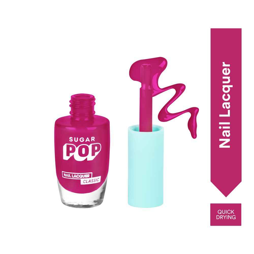 Buy SUGAR POP Nail Lacquer 10 Call Me Hot (Fuschia Pink) | Dries In 45 Seconds | Chip-Resistant | Glossy Finish | High Shine | Nail Polish For Women, 10 ml - Purplle