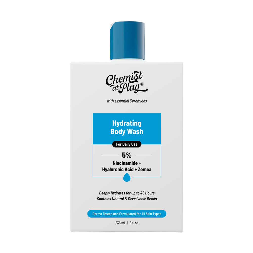 Buy Chemist at Play Hydrating Body Wash with Ceramides | 3% Pentavitin + 8% Zemea + 1% Niacinamide | For dry, flaky skin, stretchy and normal skin | 473 ml - Purplle