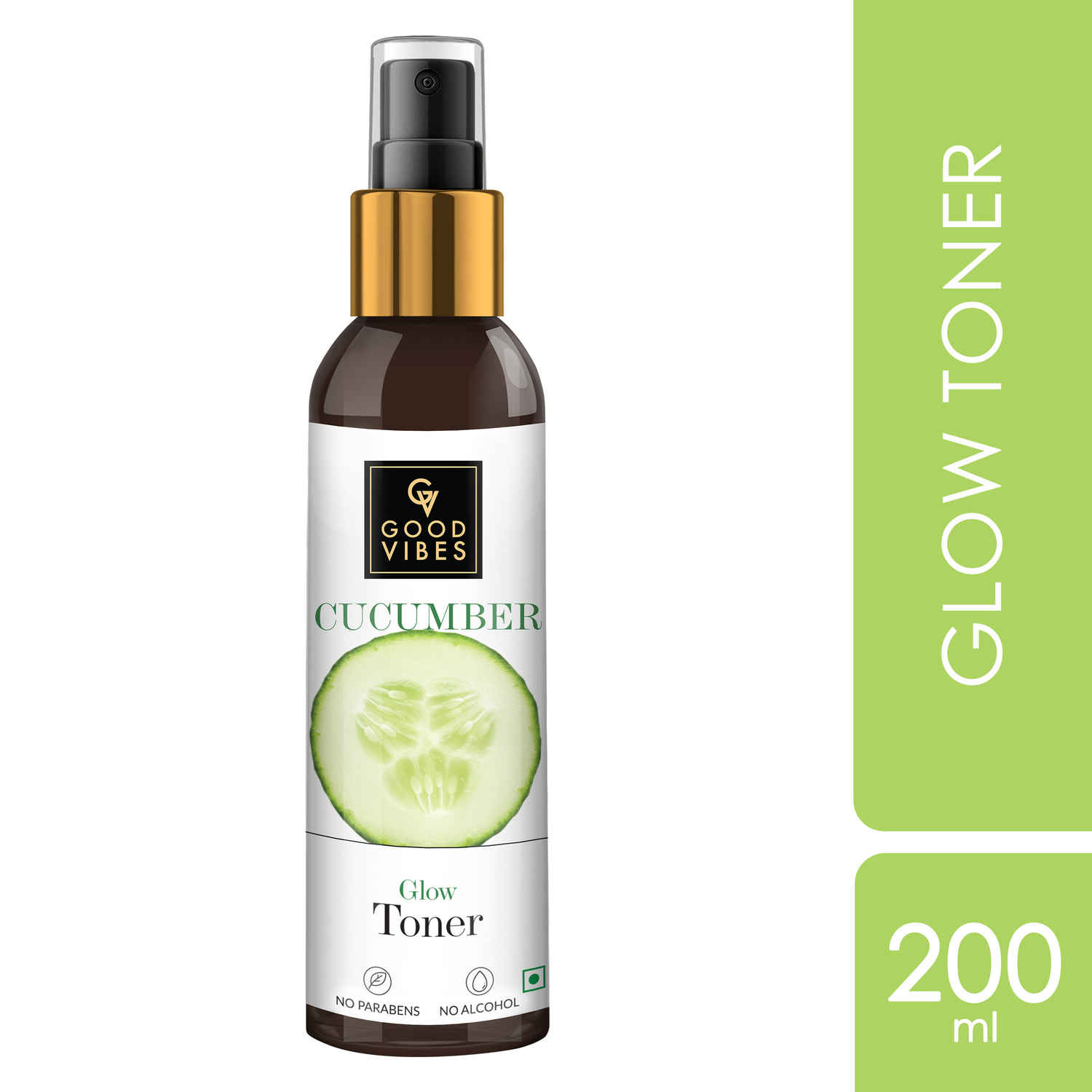 Buy Good Vibes Cucumber Glow Toner | Hydrating, Minimizes Pores | With Liquorice | No Parabens, No Alcohol, No Sulphates, No Animal Testing (200 ml) - Purplle