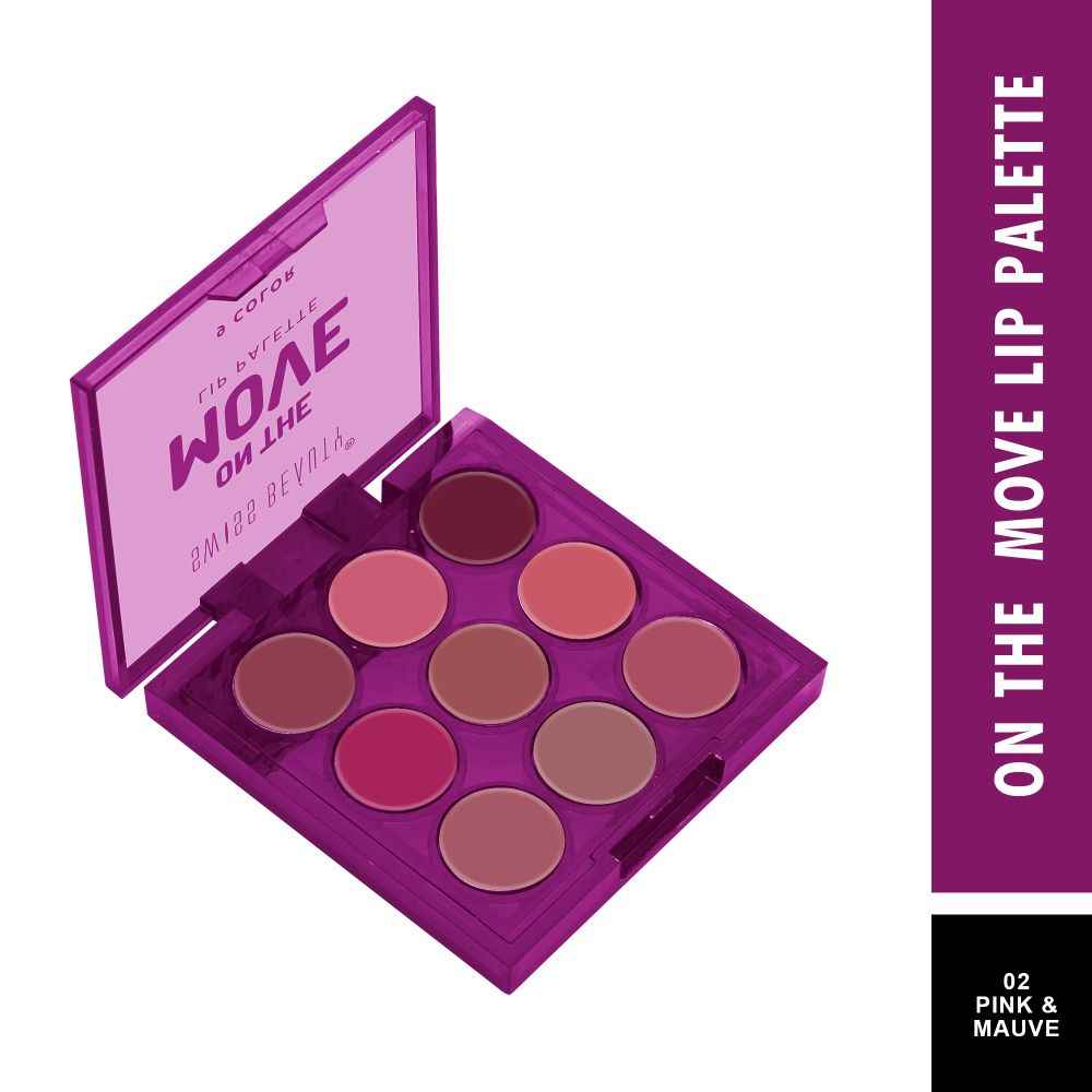 Buy Swiss Beauty On the Move Lip Palette 5g 02 - Purplle
