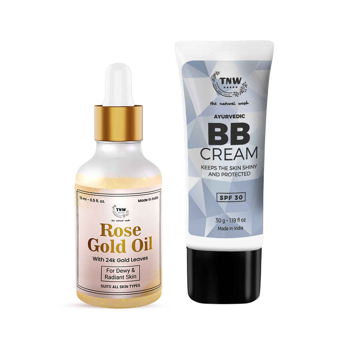 Buy Combo of 2- Rose Gold Oil 15ml & BB Cream 30 gm - Purplle