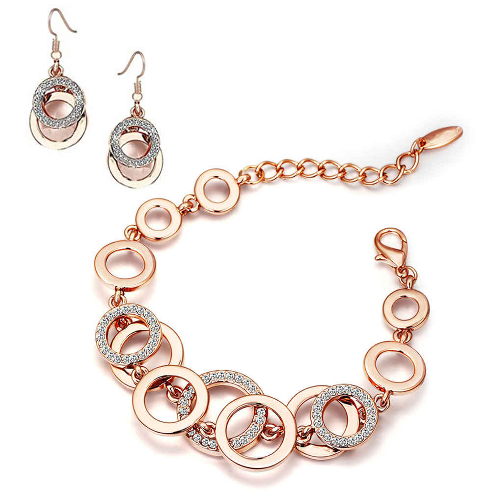 Buy Jewels Galaxy Women Rose Gold-Plated Jewellery Set - Purplle