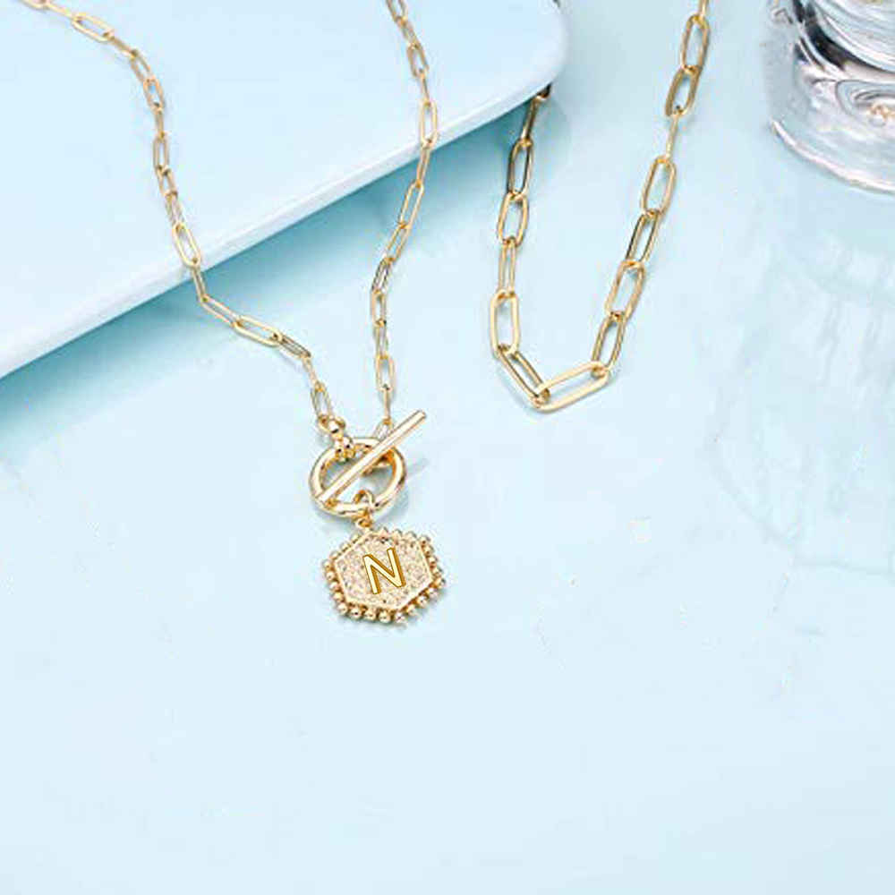 Buy Jewels Galaxy Gold Plated Alphabetical "N" Layered Necklace - Purplle