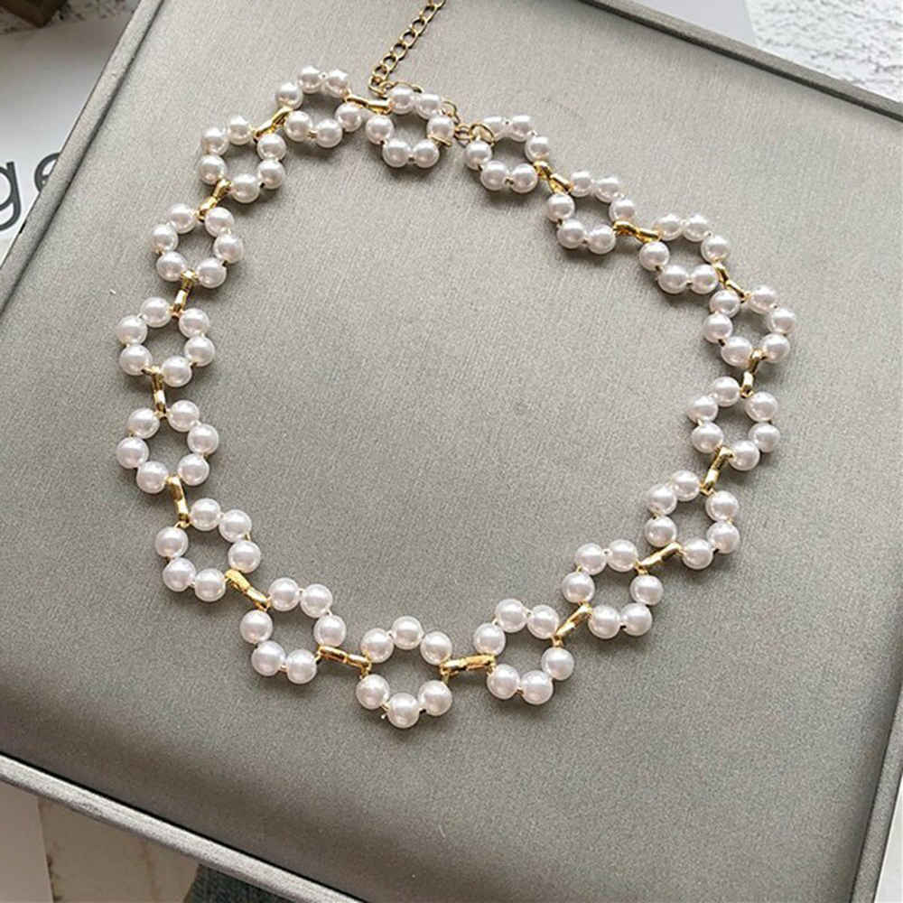 Buy Jewels Galaxy Gold Plated Pearl Studded Necklace For Women/Girls - Purplle