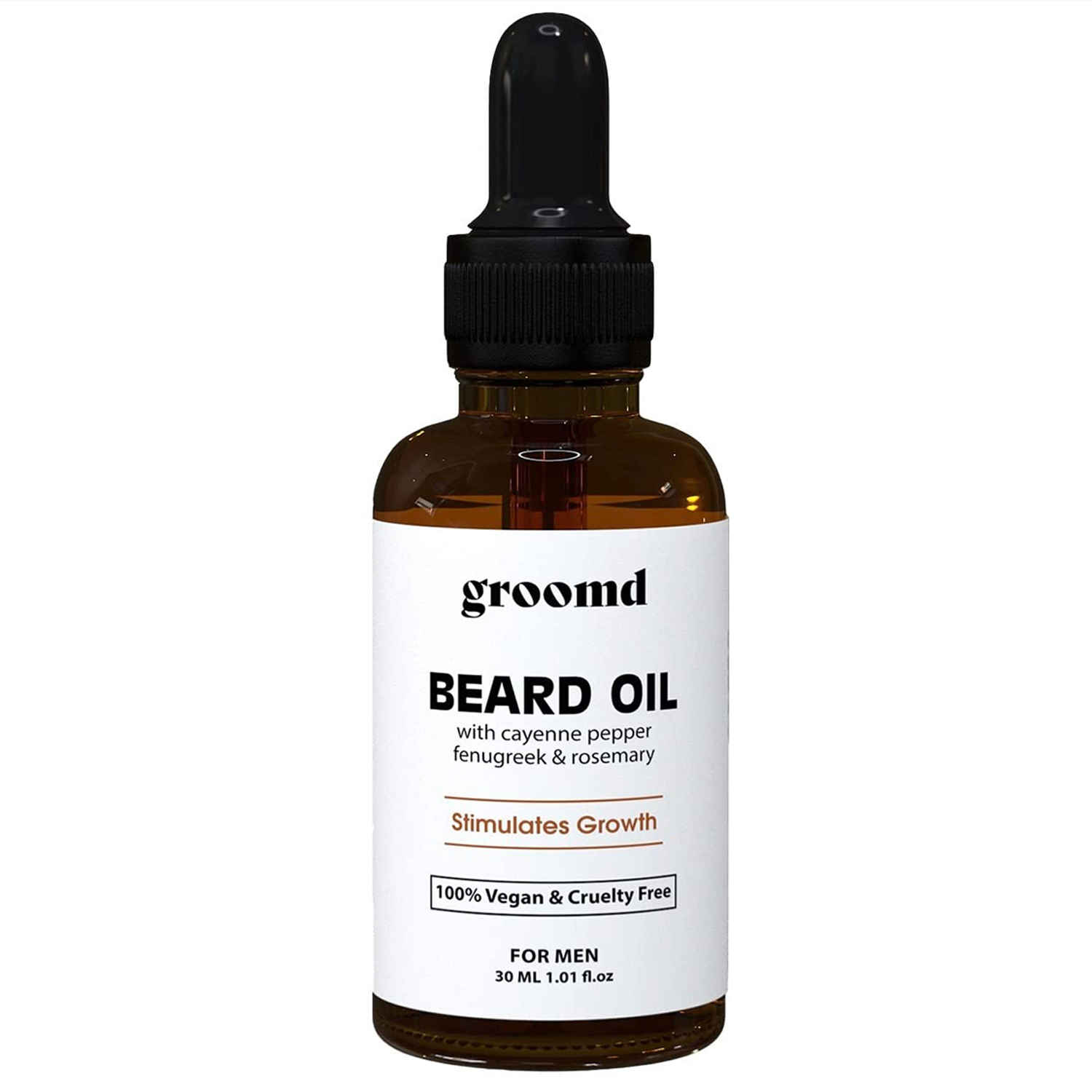 Buy Groomd Beard Growth Oil with Cayenne Pepper, Fenugreek & Rosemary Stimulates Beard Growth Hair Oil (30 ml) - Purplle