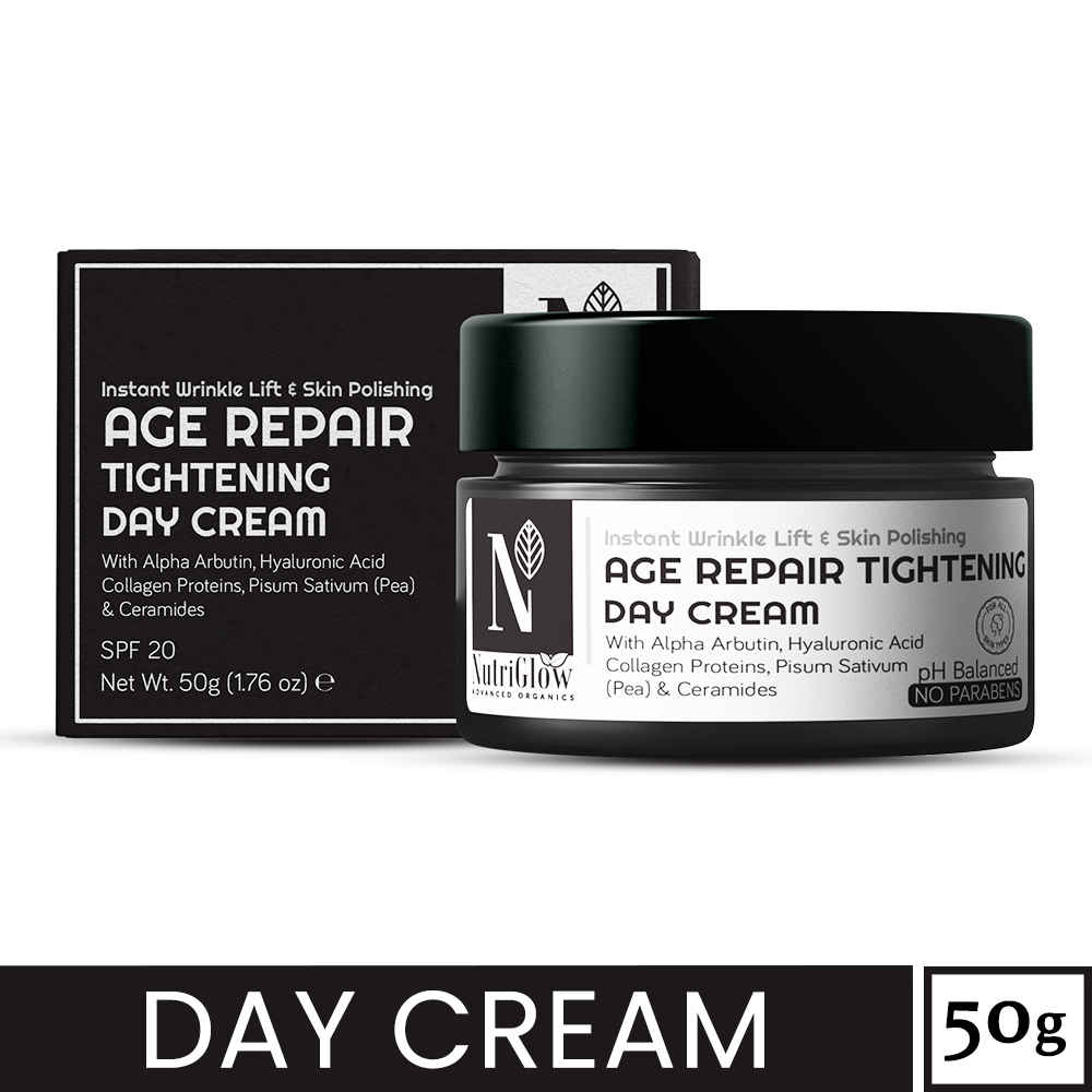 Buy NutriGlow Advanced Organics Age Repair Tightening Day Cream For Skin Polishing (50 g) - Purplle