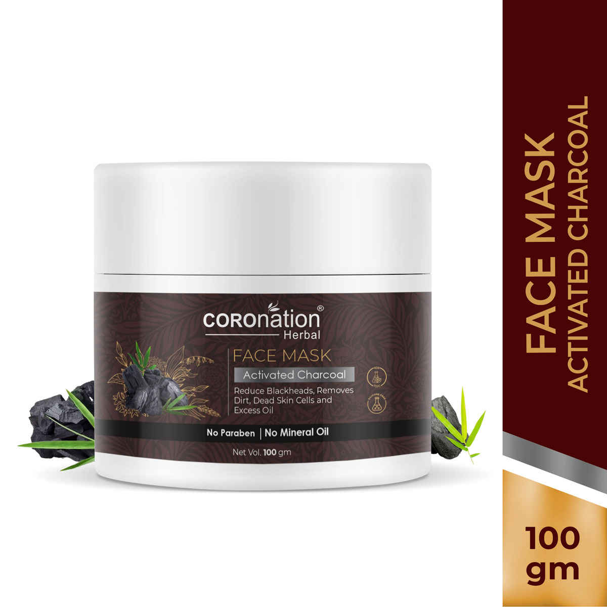 Buy COROnation Herbal Activated Charcoal Face Mask - 100 gm - Purplle