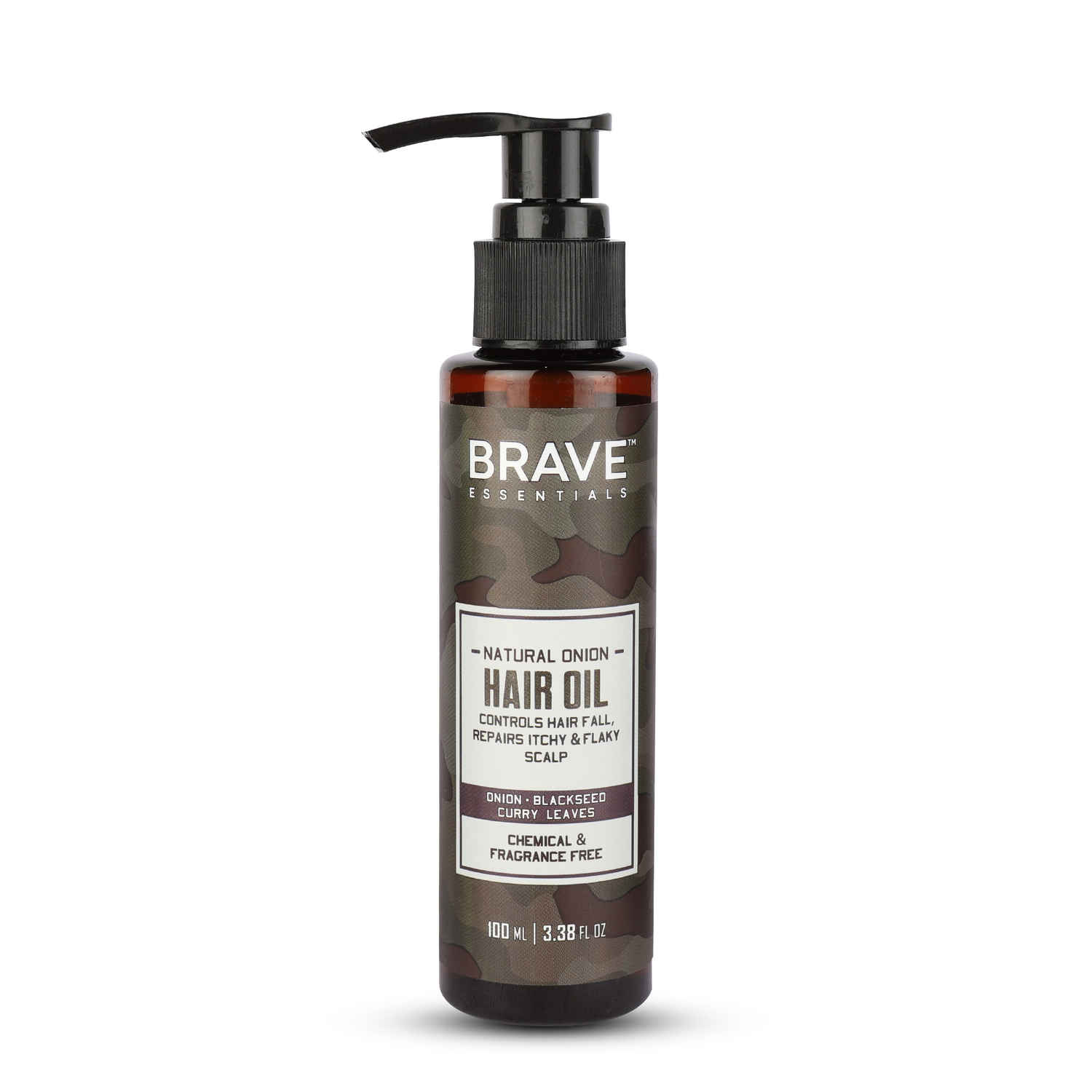 Buy Brave Essentials Natural Onion Hair Oil | 100 ml | Controls Hair Fall; Repairs Itchy & Flaky Scalp - Purplle