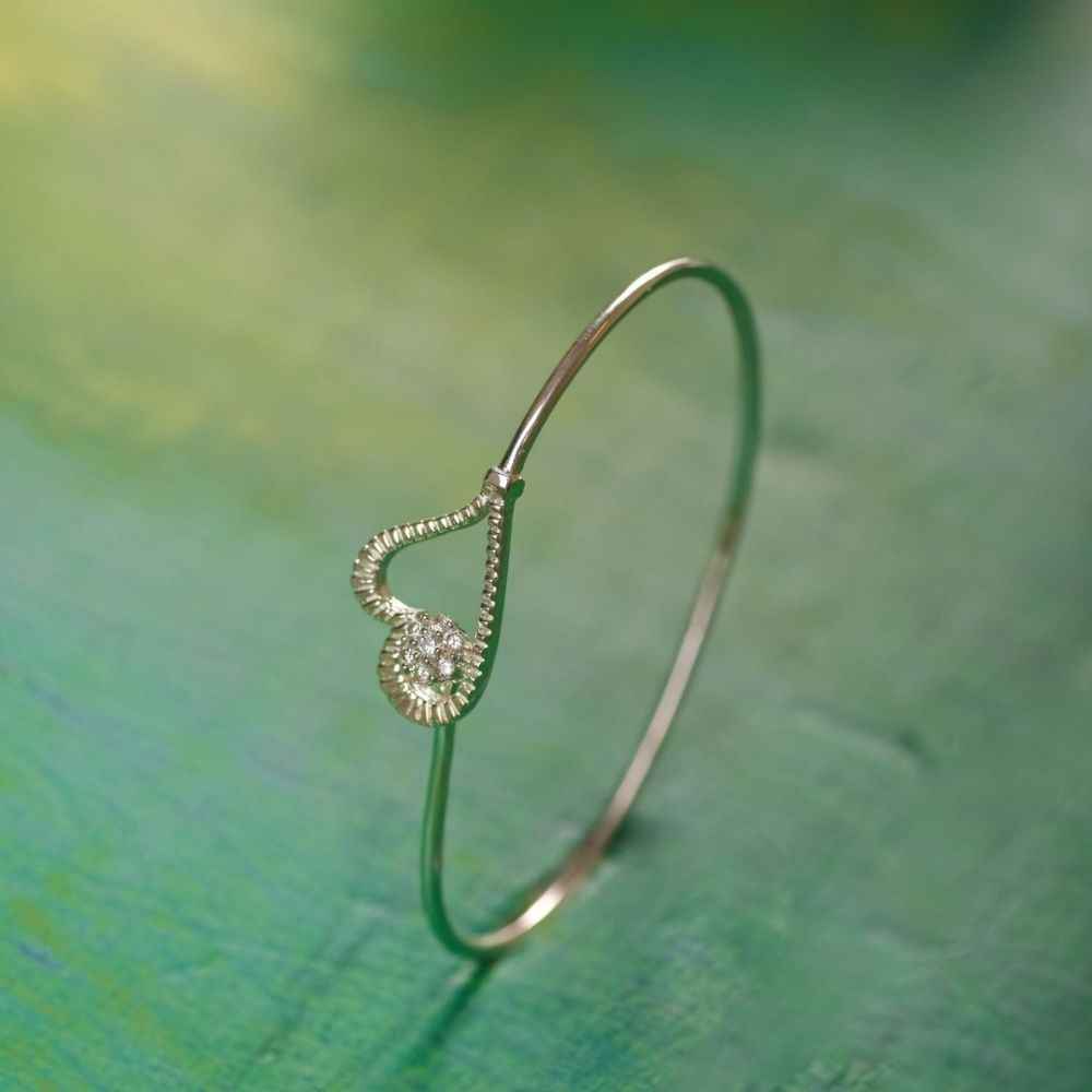 Buy Hiara Jewels The Sweetheart Rhodium Adjustable Bracelet in 925 silver - Purplle