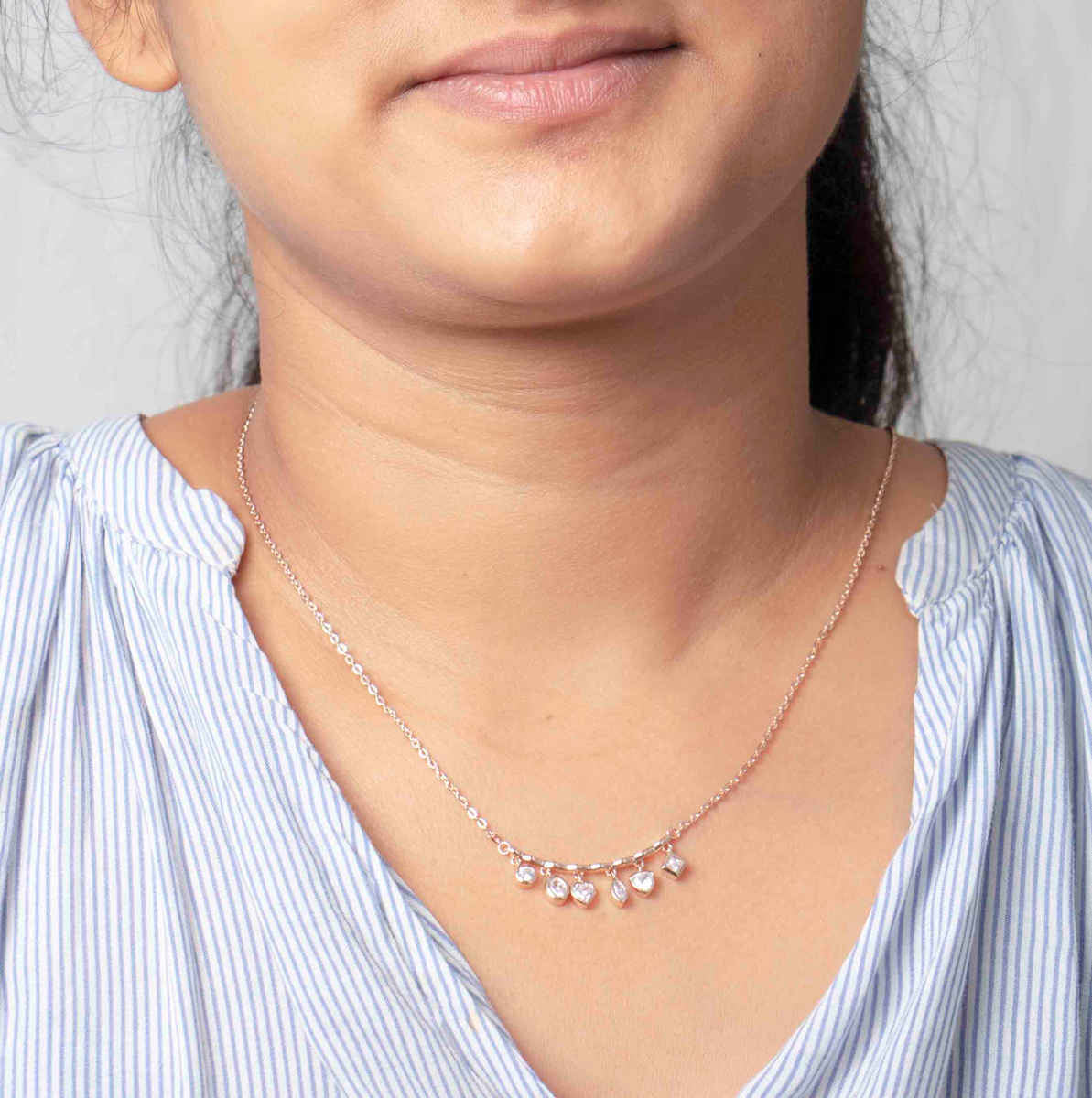 Buy Praavy 925 Sterling Silver Different yet Similar Necklace in Rosegold - Purplle
