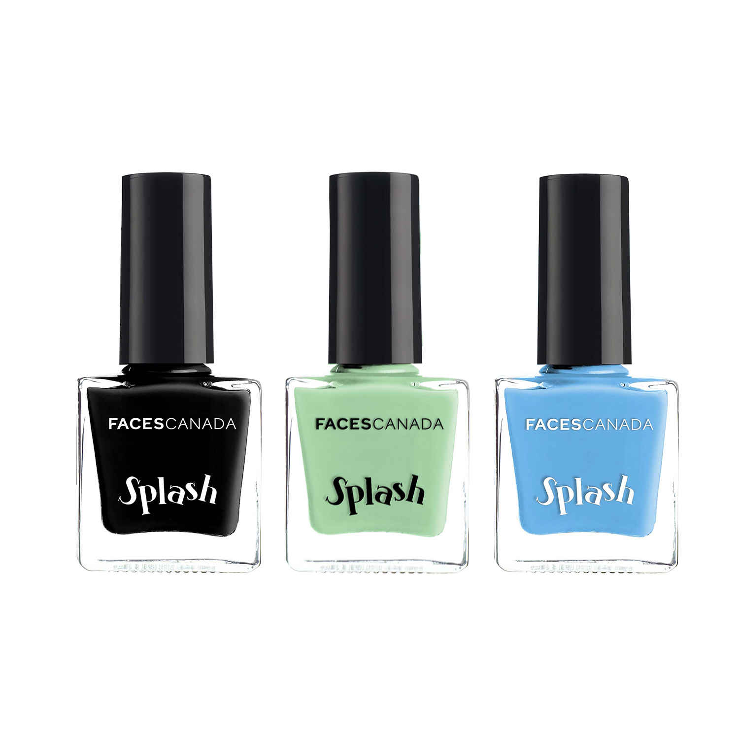 Buy Faces Canada Splash Nail Pack Of 3 Combo - Linty + Frozen + Black Beauty - Purplle