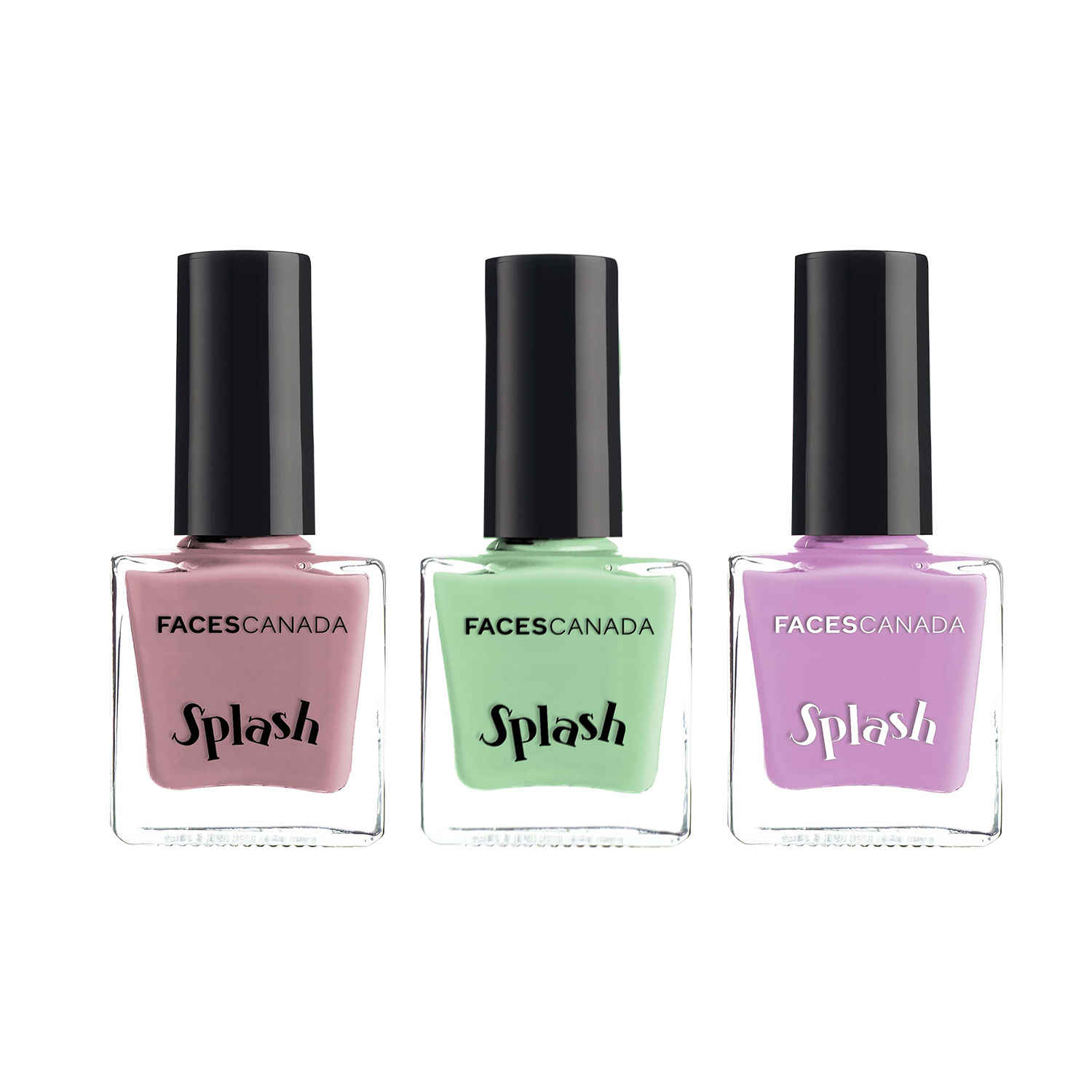 Buy Faces Canada Splash Nail Pack Of 3 Combo - Linty + Viola + Floral Dream - Purplle