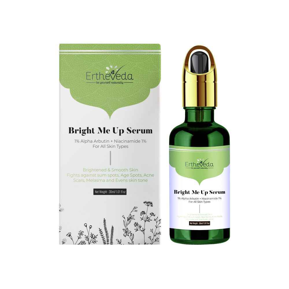Ertheveda Bright Me Up Face Serum with 1% Alpha Arbutin & Niacinamide ...