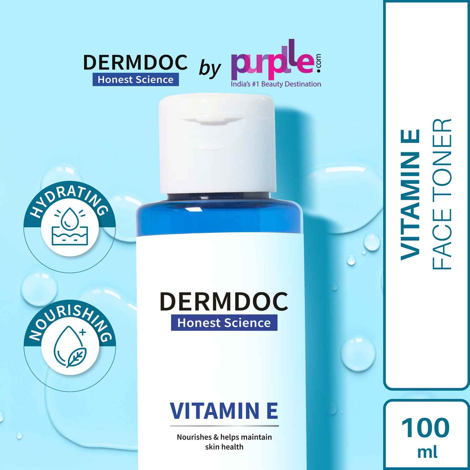 Buy DermDoc by Purplle Skin Nourishing Face Toner with Vitamin E (100ml) - Purplle