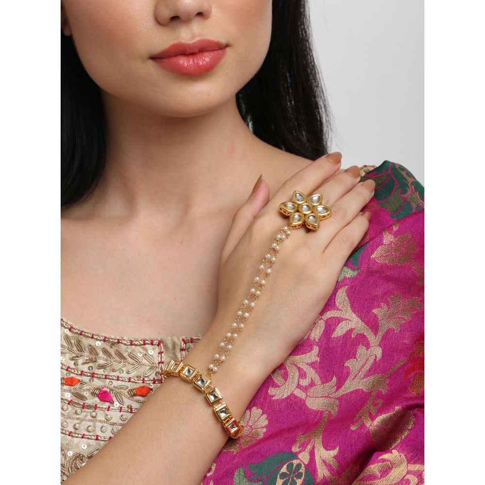 Buy Ruby Raang Kundan Bracelet - A404-67 - Purplle