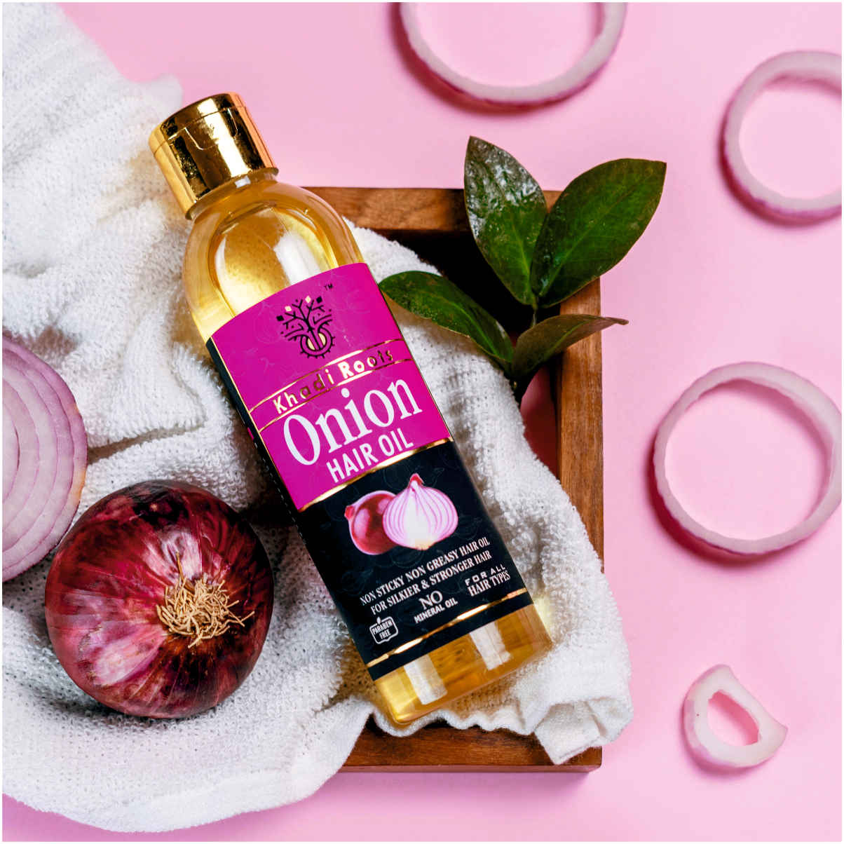 Buy Khadi Roots Red Onion Hair Oil With Jojoba And Olive Oil For Hair Growth And Controls Hair Fall (Pack Of 1) - Purplle