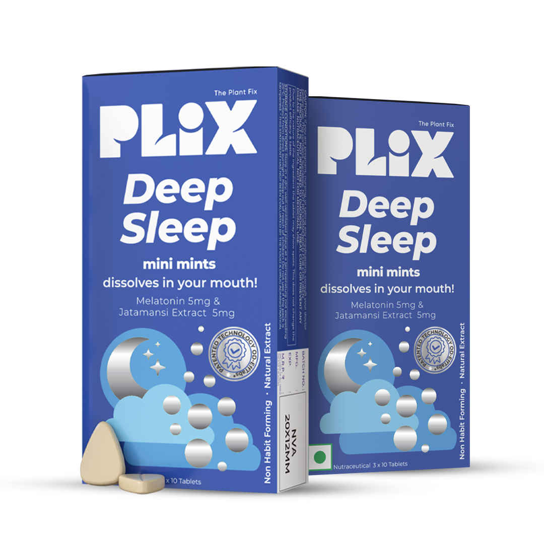 PLIX Deep Sleep 30 Mini Mints, Pack of 2| Mouth Dissolving Effervescent ...