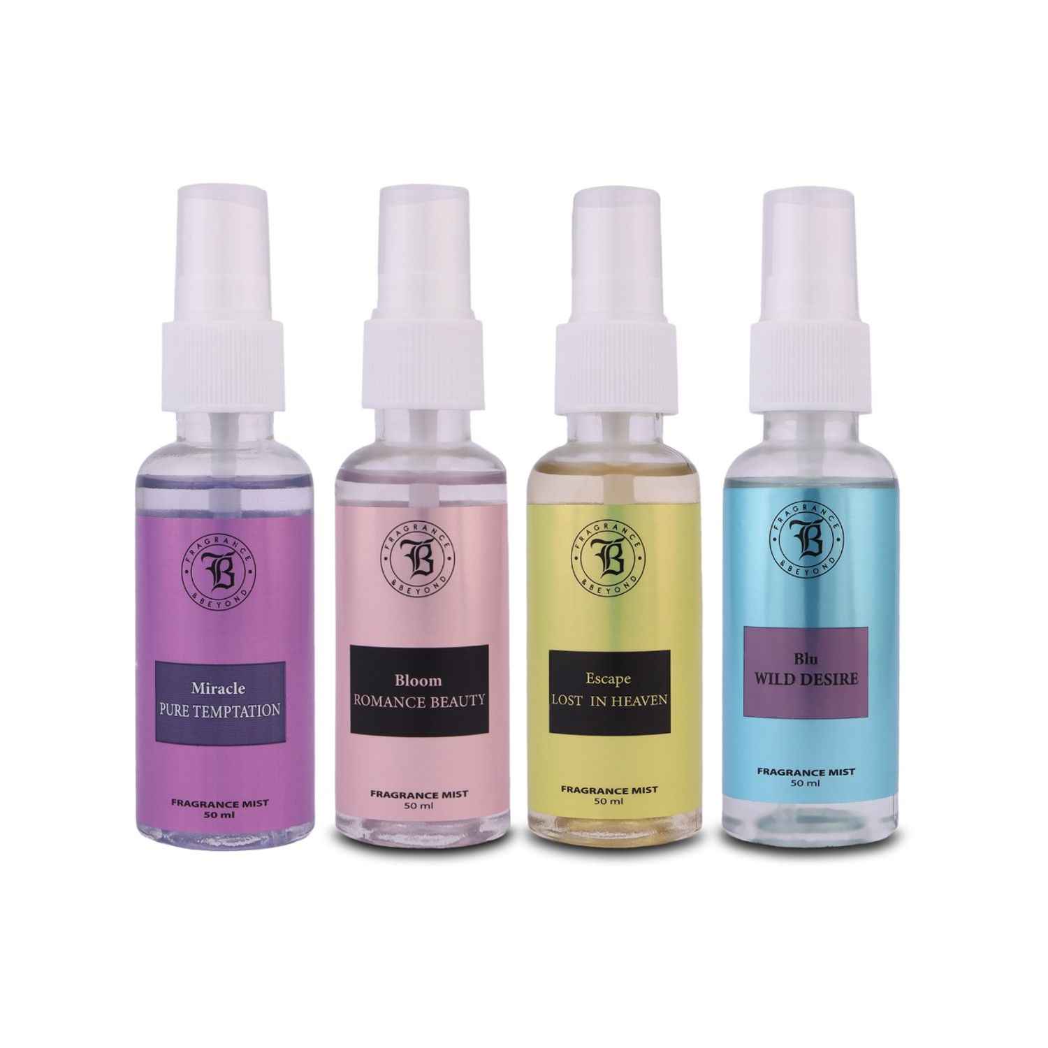 Buy Fragrance & Beyond Fragrance Mist Combo/ Set of 4/ 50ml Each/ No Gas/ Long Lasting Freshness - Purplle