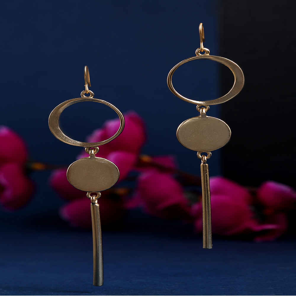 Buy Estele Gold Plated Luxury Designer Drop Earrings for Women - Purplle