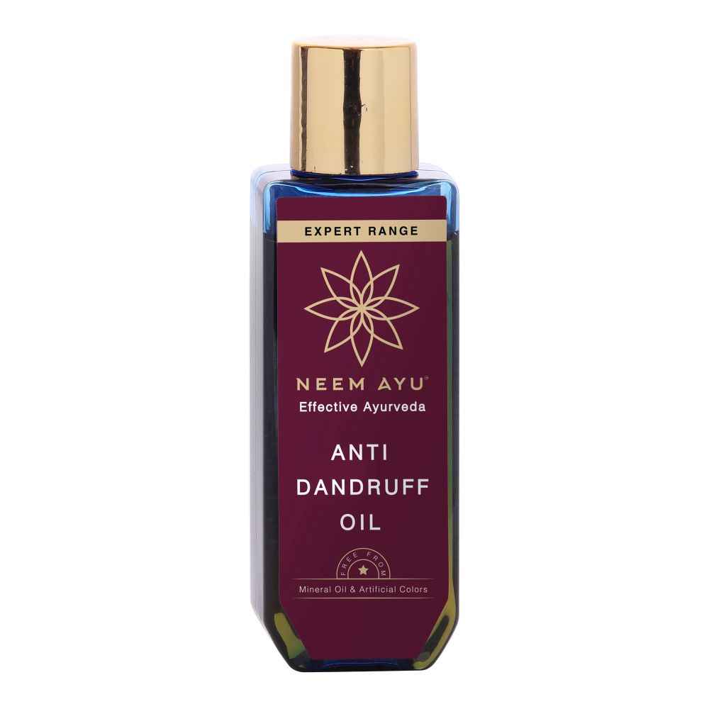 Buy Neem Ayu Anti Dandruff Hair Oil for Dandruff Free Hair and Scalp 100ml | Made with ayurvedic blend of 10 proven herbs like Neem, Methi, Manjistha, Triphala| Helps to reduce dandruff flakes, improve dry, oily & itchy scalp| For Women, Men and Kids - Purplle